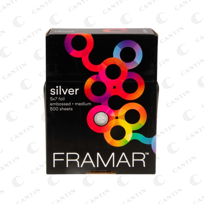 PAPIER ALU ARGENT 500 FEUILLES EMBOS 5 X 7  MEDIUM  #PCE-57-MSIL FRAMAR