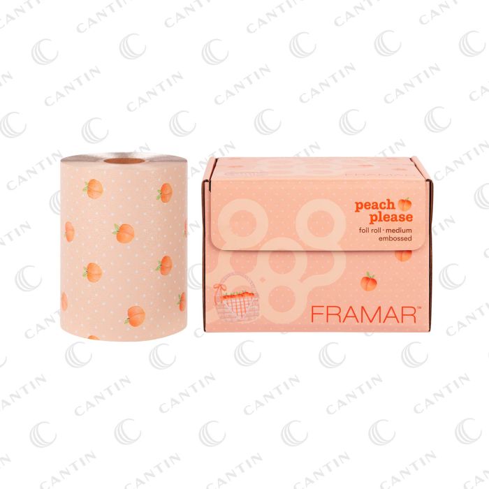 PAPIER ALUMINIUM ROUL. EMBOSSÉ 320ft PEACH PLEASE #R-EMB-MPEPL FRAMAR