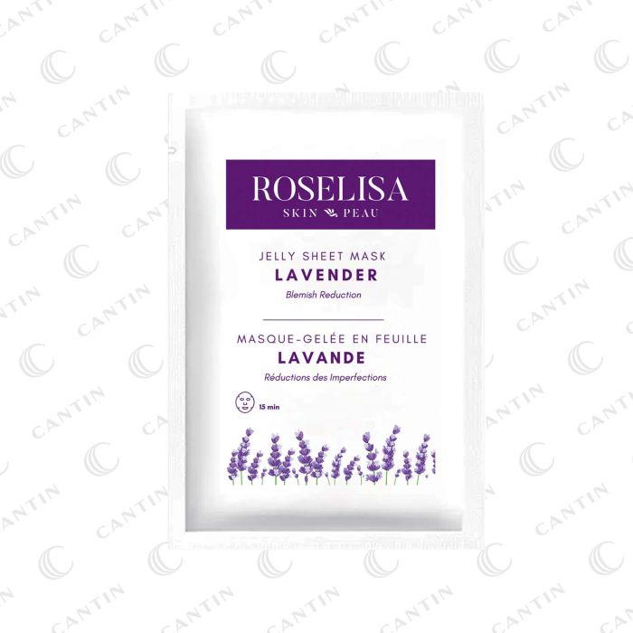 MASQUE EN FEUILLE EN GELÉE LAVENDE (1 UNITÉ) ROSELISA