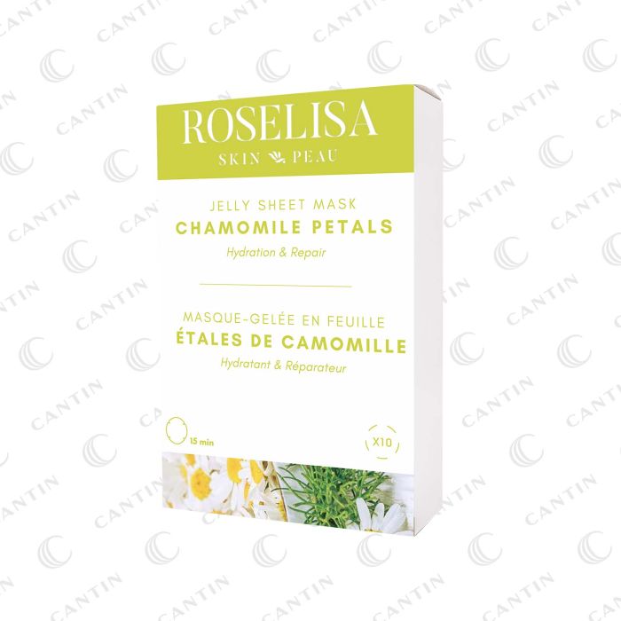 MASQUES EN FEUILLE EN GELÉE PÉTALES DE CAMOMILLE (10 UNITÉS) ROSELISA
