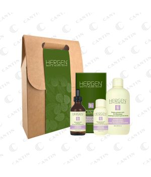 COFFRET VIOLET PERTE DE CHEVEUX (SHAMPOING 400ml + 100ml / LOTION) HERGEN